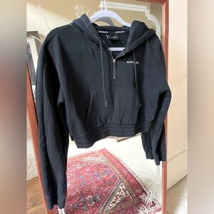 Alphalete Black Cropped Hoodie